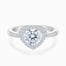 White Gold Heart of Hearts Natural Diamond Engagement Ring  | Saratti Diamonds