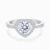 White Gold Heart of Hearts Natural Diamond Engagement Ring  | Saratti Diamonds