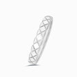 White Gold Plain Hot Cross Diamond Eternity Wedding Band | Saratti 