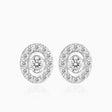 White Gold Oval Diamond Earring  | Saratti | Custom High and Fine Jewelry 