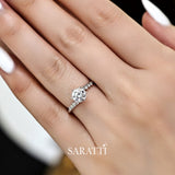 Vintage Diamond Engagement Ring in White Gold | Saratti