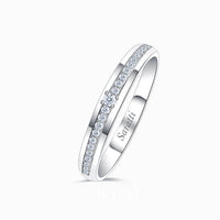 Channel Set Natural Diamond Eternity Wedding Bands