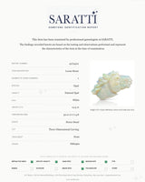 White Opal horse-head carving measuring 32.2 × 17.7 × 4.8 mm | SARATTI