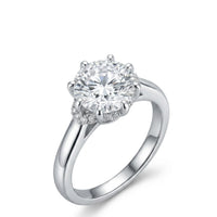 Blair • Vintage Inspired Moissanite Ring in White Gold