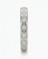Hot Cross diamond-encrusted wedding band in white gold | SARATTI