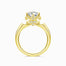 Yellow Gold Fleur de Lis Motif of the Dainty Diamond Ring | Saratti Diamonds