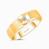 Six Paths Two Tone Diamond Ring for Men