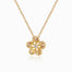 Yellow Gold Floral Small Diamond Necklace | Saratti 