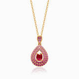 Mogok Rose Natural Ruby Necklace