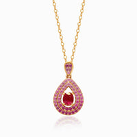 Mogok Rose Natural Ruby Necklace