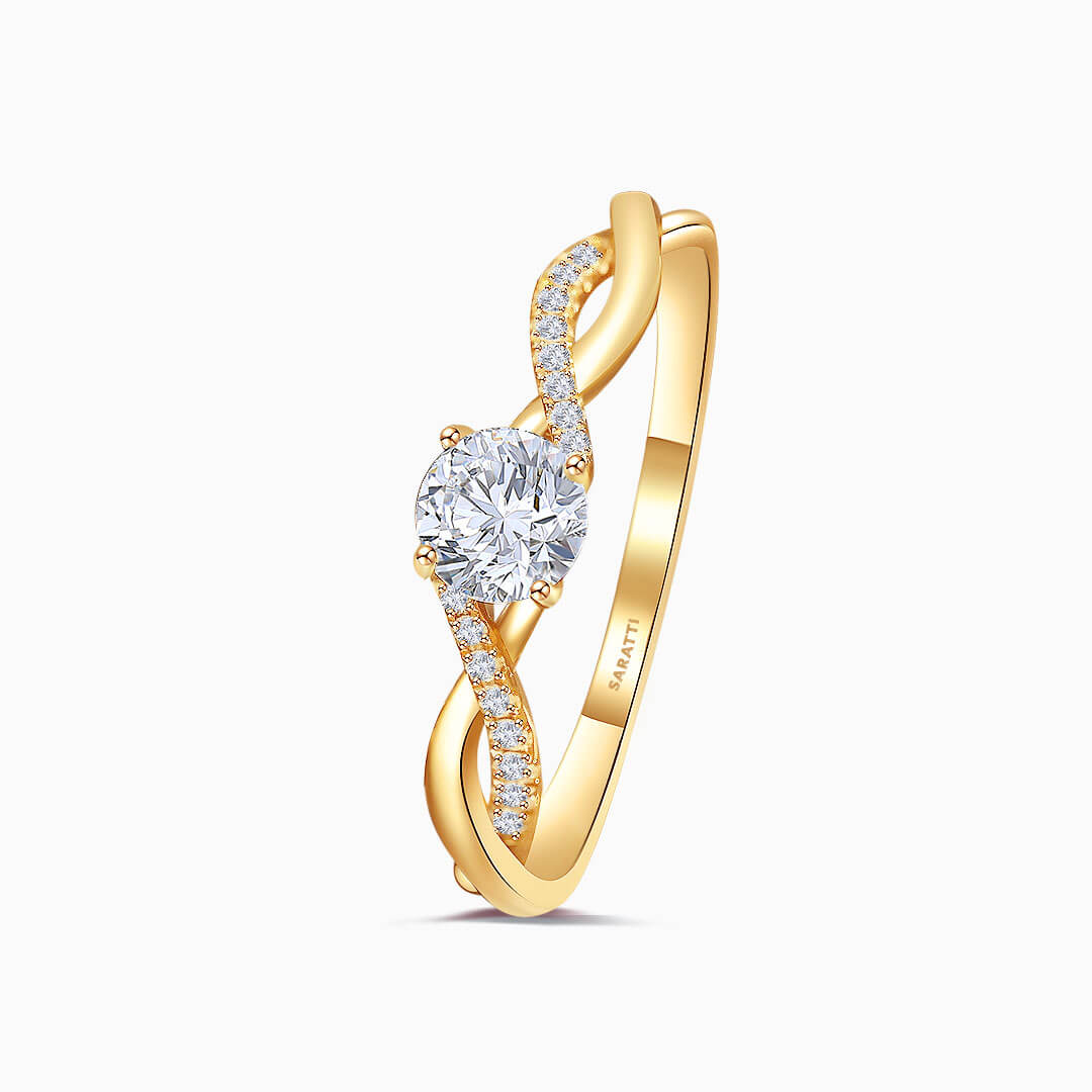 Yellow Gold Liaison Céleste Natural Diamond Engagement Ring | Saratti 