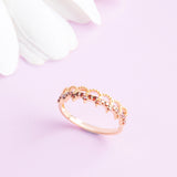 The Ember Tiara- Red Diamond Vintage-Inspired Yellow Gold Band