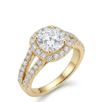 Bellissa  | Cushion Cut Engagement Ring With Wedding Band