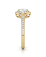 Yellow gold heart moissanite engagement ring for meaningful proposal moments - SARATTI