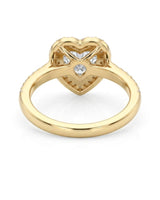 Yellow gold heart moissanite engagement ring for meaningful proposal moments | SARATTI