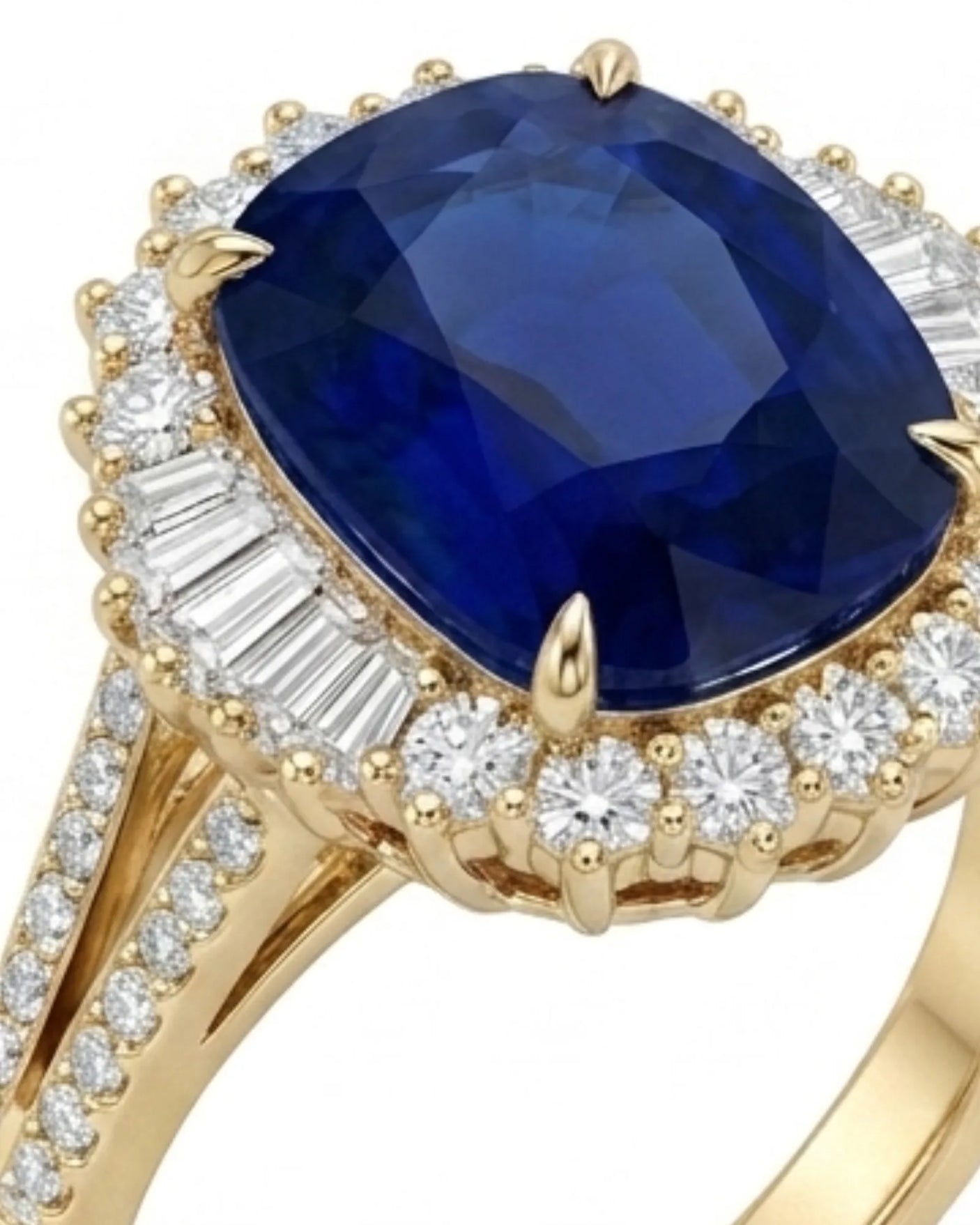 Yellow gold sapphire engagement ring offering bold color and a meaningful alternative to traditional designs | SARATTI