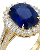 Yellow gold sapphire engagement ring offering bold color and a meaningful alternative to traditional designs | SARATTI