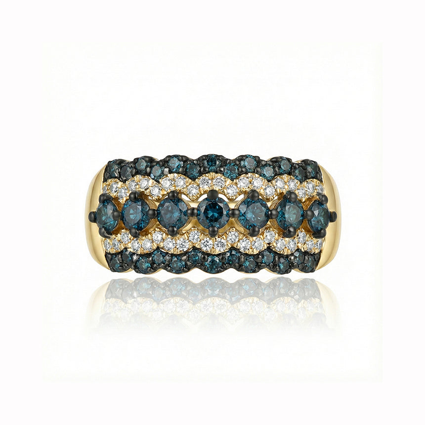 Azure Élan Blue Diamond 18K White Gold Ring