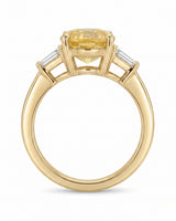 Yellow sapphire and diamond engagement ring in 18K yellow gold for meaningful gifting | SARATTI