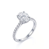 Adriana – Natural Oval Diamond Hidden Halo Ring