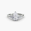 AMÉLIE – Pear Cut Four-Stone Shoulder Solitaire Ring Setting in White Gold | SARATTI