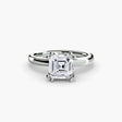 ASTRA – Asscher Cut Six-Prong Solitaire Ring Setting in White Gold | SARATTI