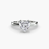 ASTRA Heart Cut Six-Prong Solitaire Ring Setting in 950 Platinum | SARATTI