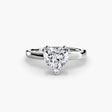 ASTRA Heart Cut Six-Prong Solitaire Ring Setting in White Gold | SARATTI