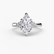 ASTRA II – Marquise Cut Six-Stone Shoulder Solitaire Ring Setting in White Gold | SARATTI
