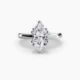 ASTRA – Marquise Cut Six-Prong Solitaire Ring Setting in White Gold | SARATTI