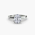 ASTRA Oval Cut six-prong solitaire ring setting in White Gold | SARATTI