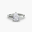 ASTRA – Pear Cut Six-Prong Solitaire Ring Setting in White Gold | SARATTI