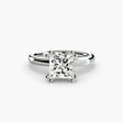 ASTRA – Princess Cut Six-Prong Solitaire Ring Setting in White Gold | SARATTI