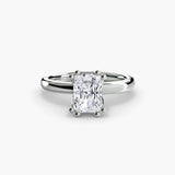 ASTRA Radiant Cut Six-Prong Solitaire Ring Setting in 950 Platinum | SARATTI