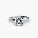 ASTRA – Round Cut Six-Prong Solitaire Ring Setting in 950 Platinum | SARATTI