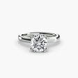ASTRA – Round Cut Six-Prong Solitaire Ring Setting in White Gold | SARATTI