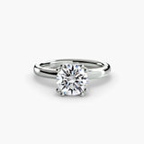 ASTRA – Round Cut Six-Prong Solitaire Ring Setting in White Gold | SARATTI