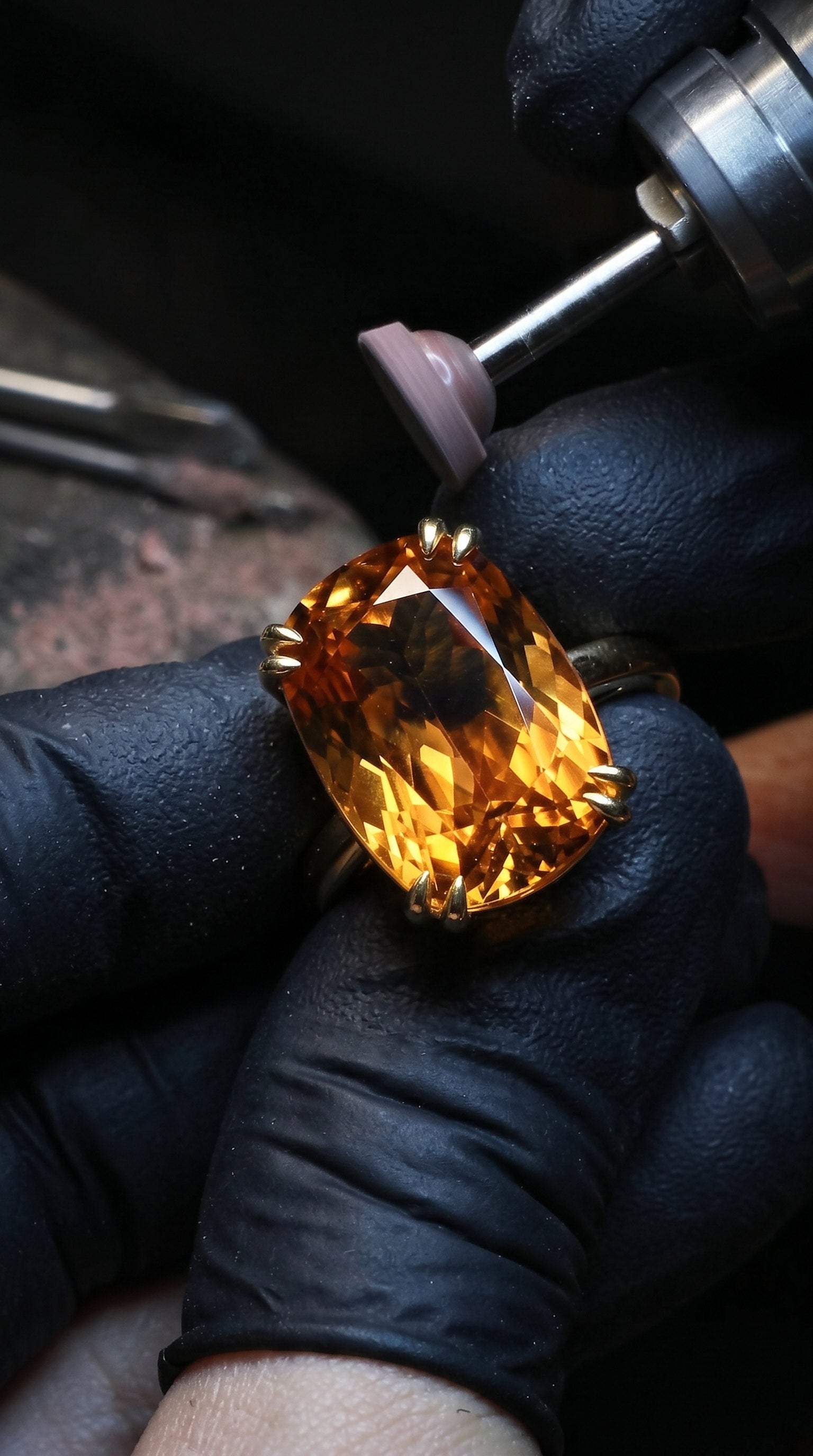 Imperial topaz gemstone from Ouro Preto set in fine jewellery | SARATTI