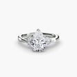 AURELIA – Pear Cut Four-Stone Shoulder Ring Setting in White Gold | SARATTI