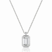AUREX – Emerald Cut Bezel Necklace Setting