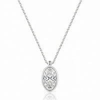 AUREX – Oval Cut Bezel Necklace Setting