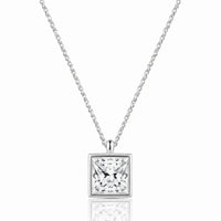 AUREX – Princess Cut Bezel Necklace Setting