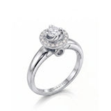 CARI – Natural Round Diamond Vintage Halo Ring