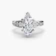 CLARTÉ – Marquise Cut Pavé Solitaire Ring Setting in White Gold | SARATTI