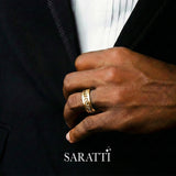 el cubano amarillo cuban link ring yellow gold 8mm | SARATTI  
