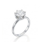 Estelle – Natural Round Diamond Crown Solitaire Ring