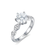 Florence – Geometric Natural Round Diamond Engagement Ring