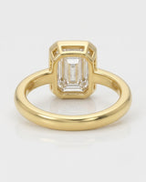 Golden Horizon yellow gold engagement ring open gallery and underside detail | SARATTI