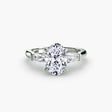IMPERIAL Oval Cut baguette three-stone ring setting in White Gold | SARATTI