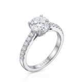 Jelena – Natural Oval Diamond Pavé Solitaire Ring